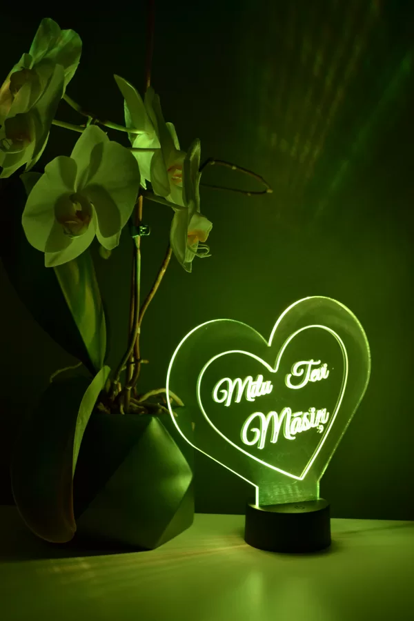 LED izgaismota plāksnīte, personalizēta