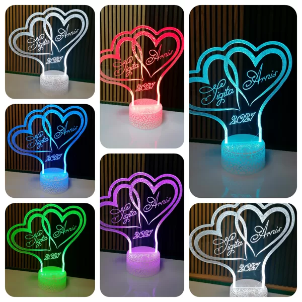 LED izgaismota plānsīte, personalizēta