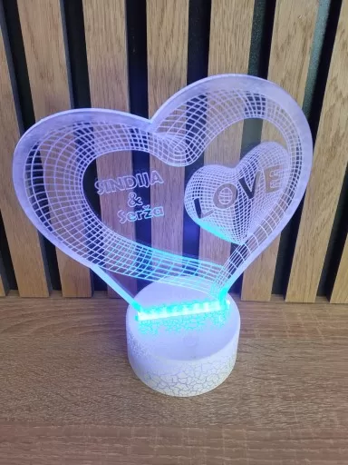 LED izgaismota plānsīte, personalizēta