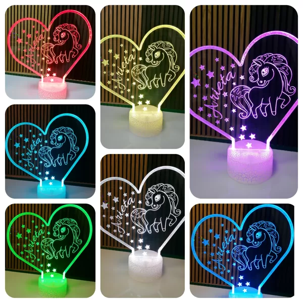 LED izgaismota plāksnīte, personalizēta