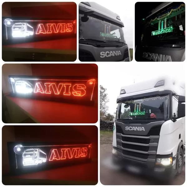 Auto LED izgaismotas plāksnītes