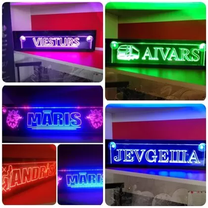 Auto LED izgaismotas plāksnītes