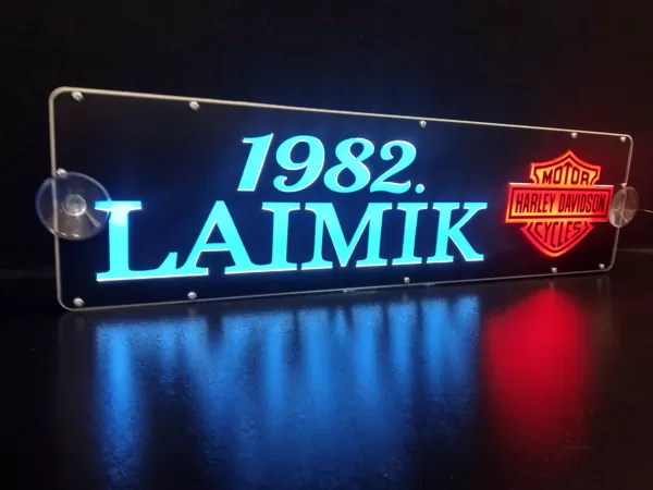 JAUNUMS - Auto LED izgaismota plāksnīte