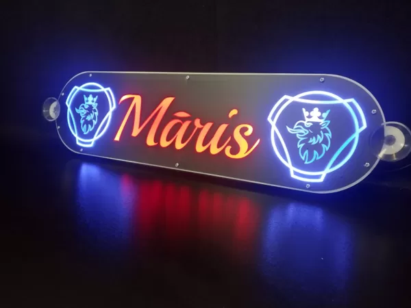 JAUNUMS - Auto LED izgaismota plāksnīte